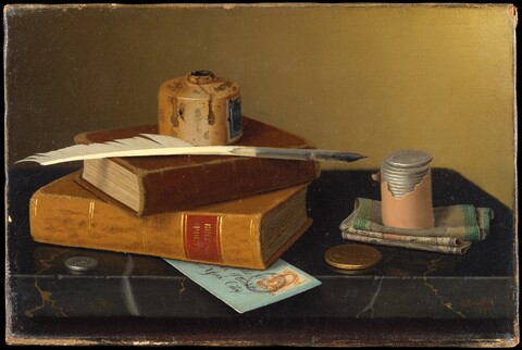 Still Life with Books and Coins