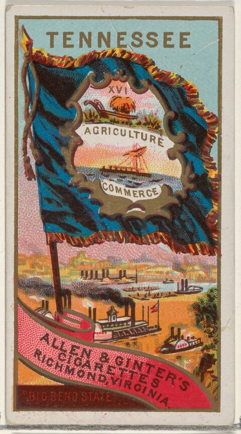 Vintage Tennessee Cigarette Card