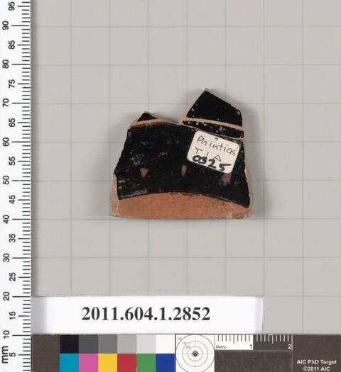 Labeled Archaeological Pottery Fragment