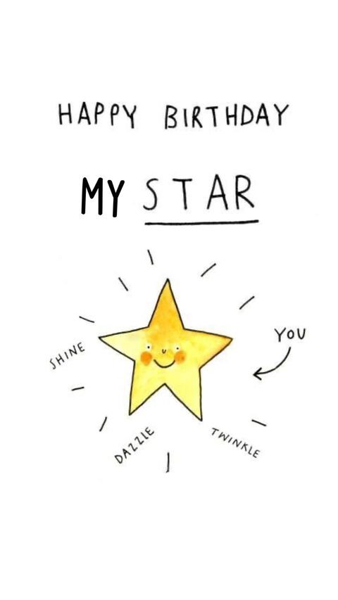 Happy Birthday My Star Greeting Card