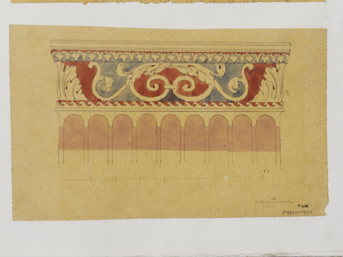 Herculaneum Architectural Ornament Sketch