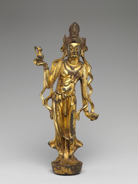Gilded Bronze Bodhisattva Statue