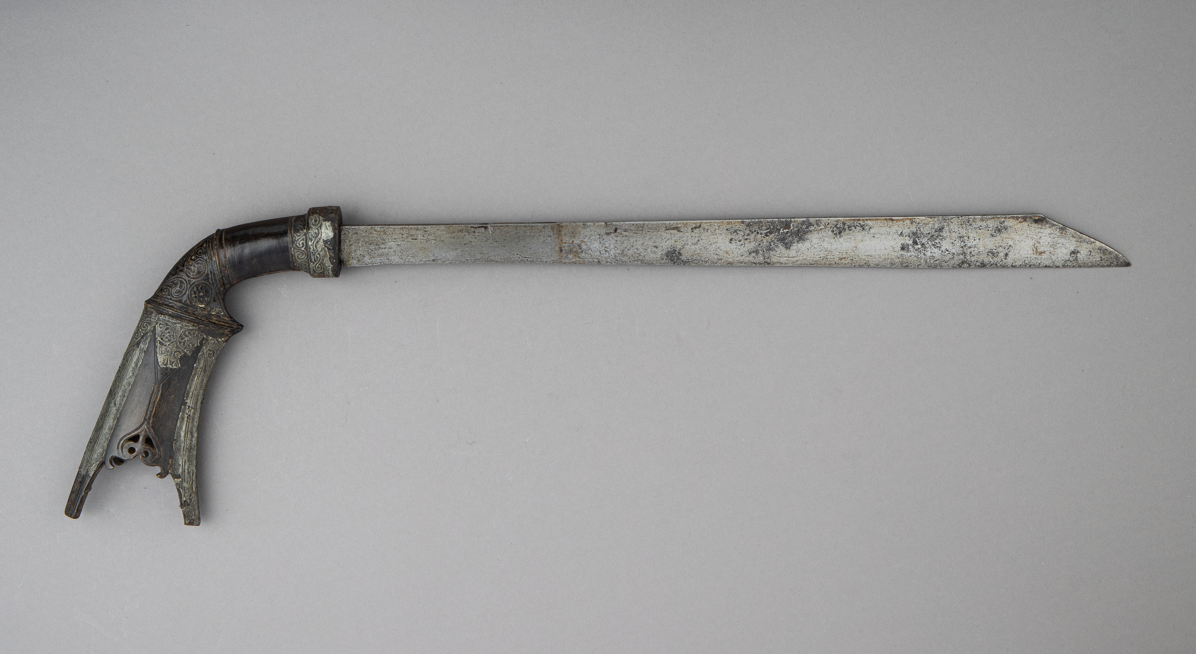 Antique Carved Hilt Steel Sword