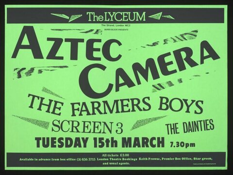 Aztec Camera London Concert Poster