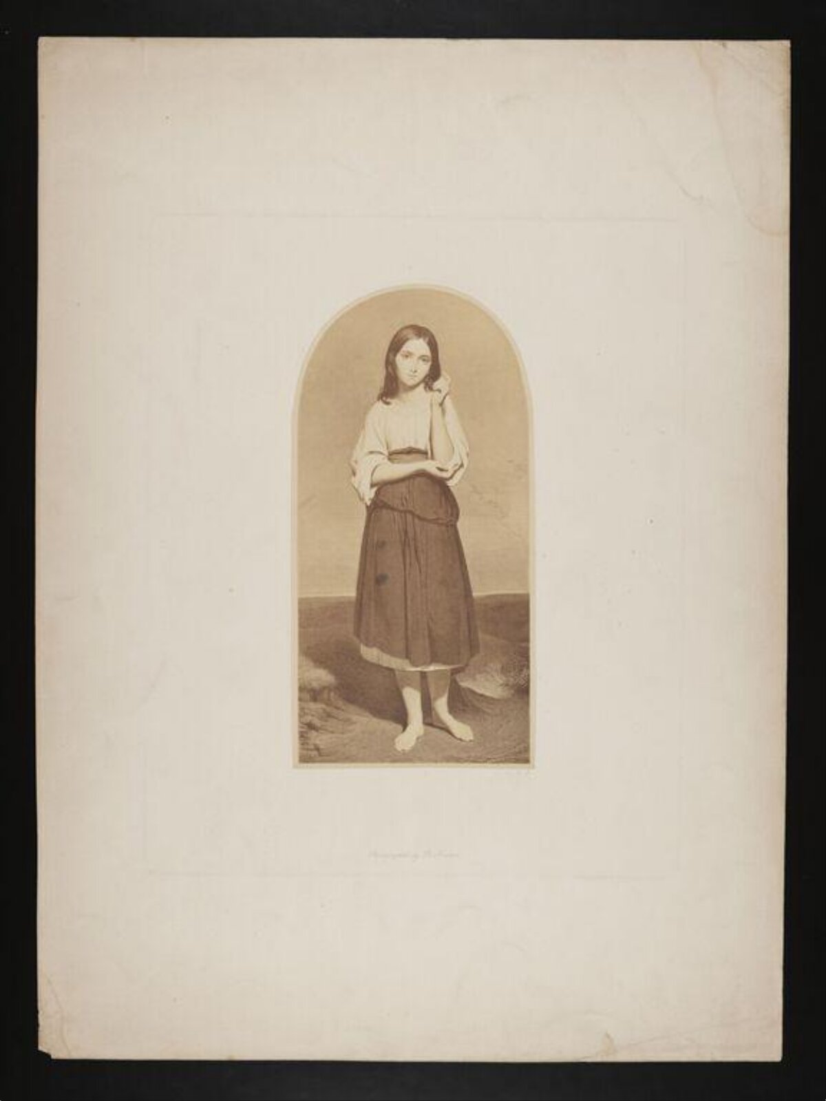 Portrait of Young Barefoot Girl