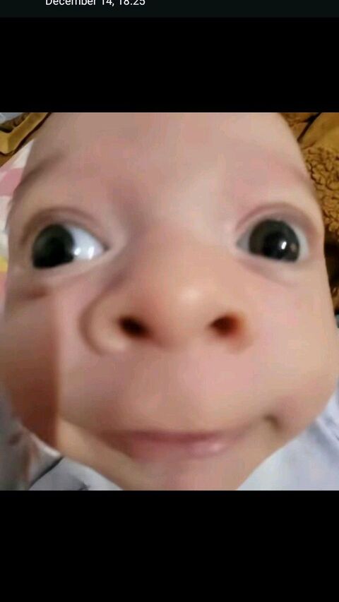 Extreme Close Up Baby Selfie