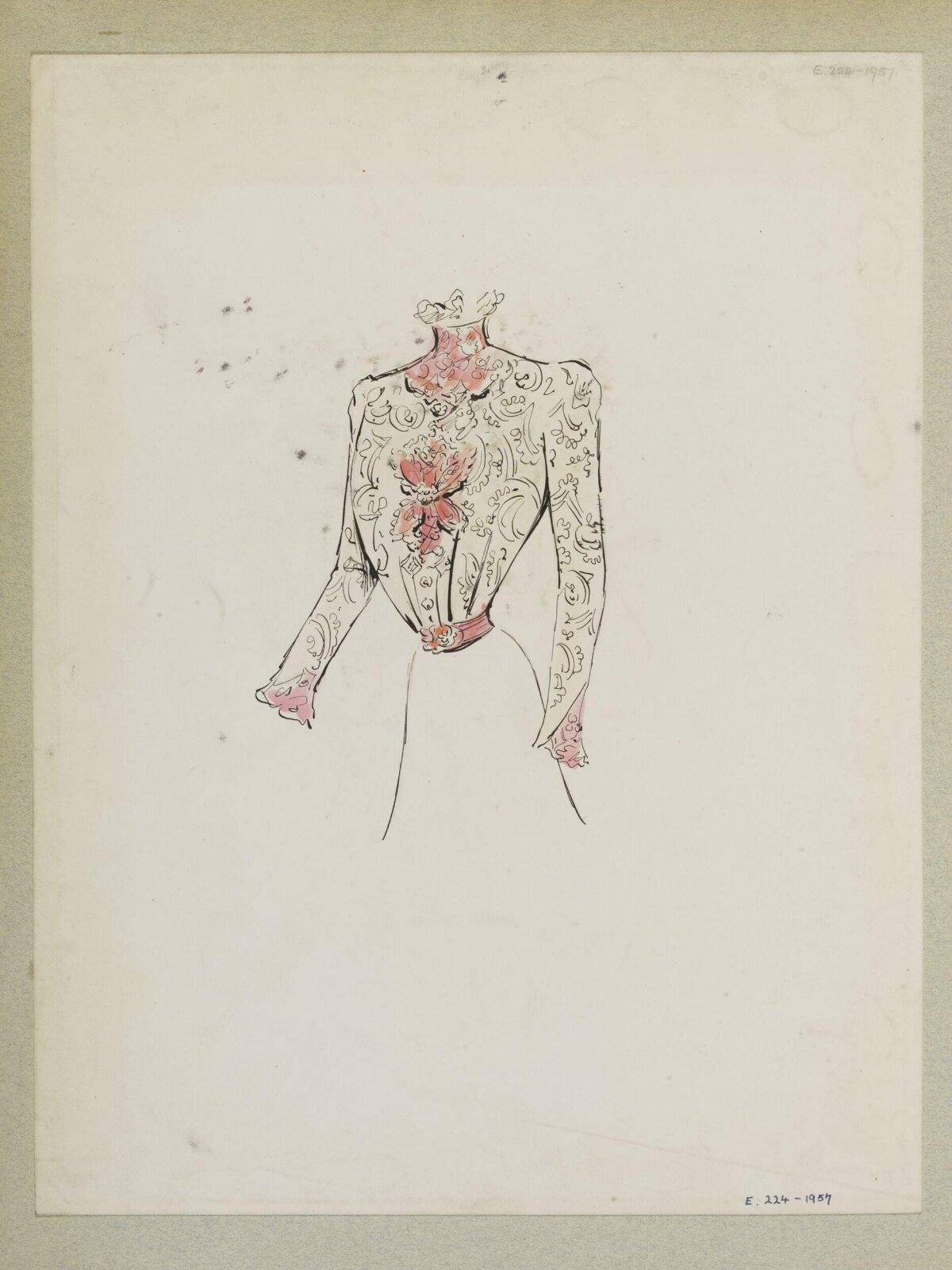 Vintage Bodice Fashion Sketch