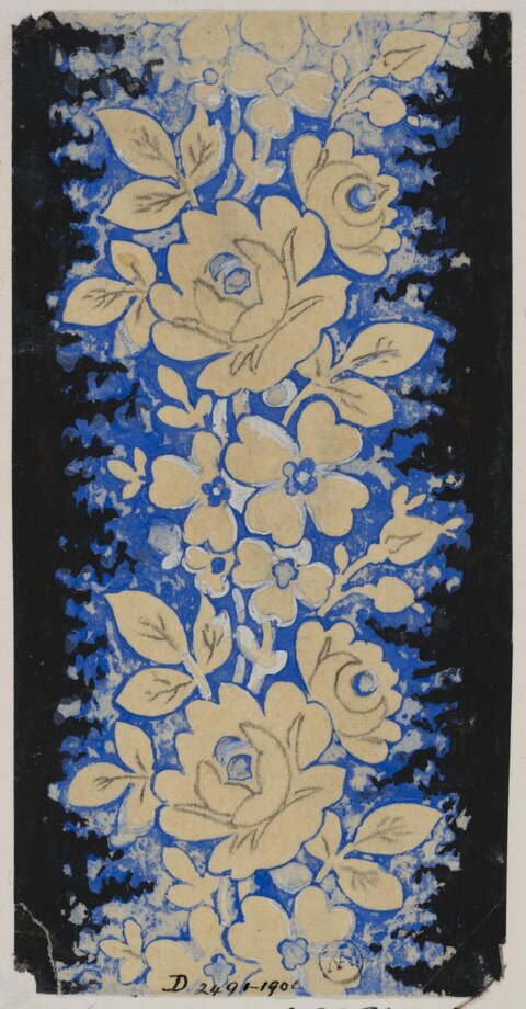 Vintage Floral Pattern Sketch