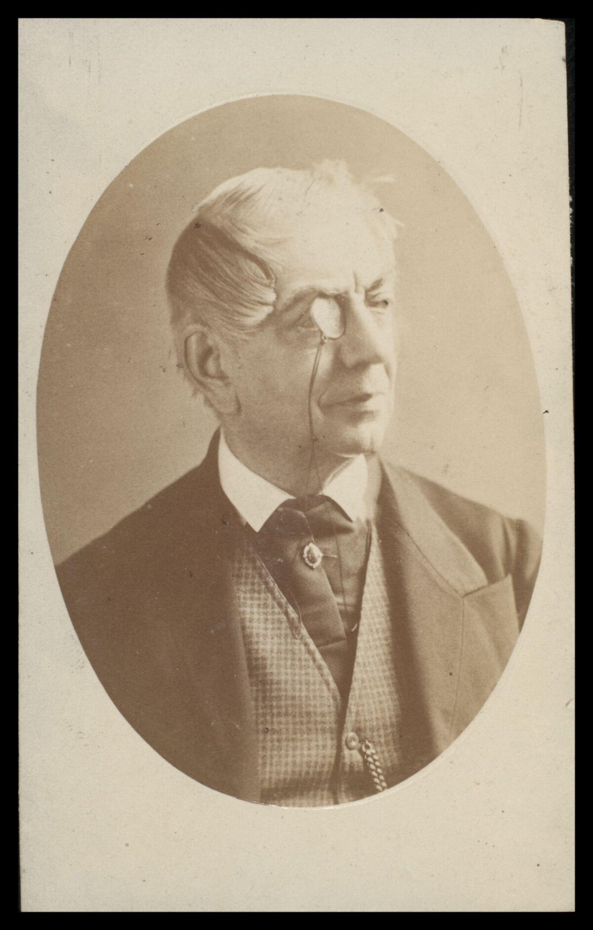 Vintage Portrait of Gentleman with Monocle