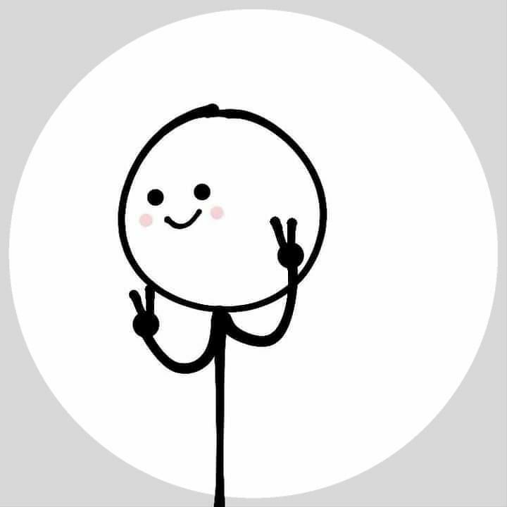 Cute Double Peace Sign Stick Figure