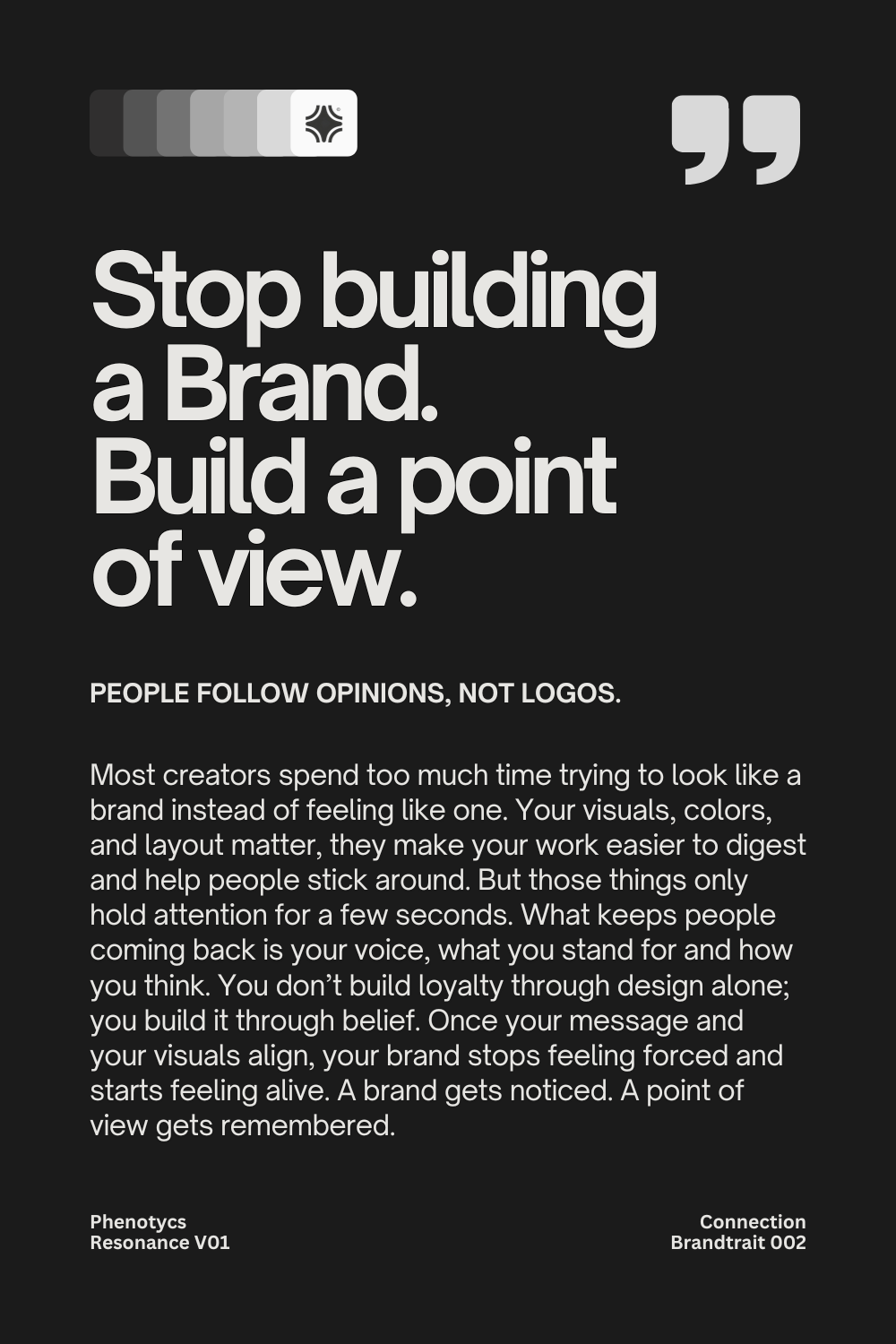 Branding Quote on Building a Point of View
