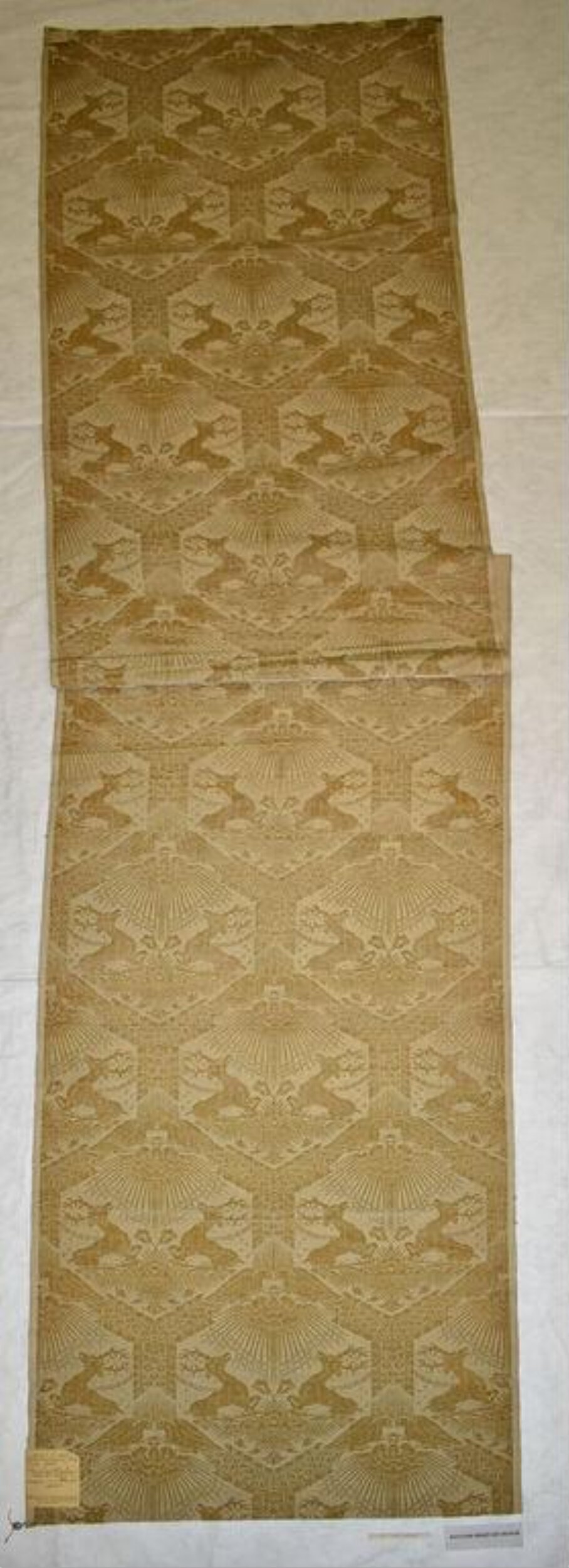 Antique Deer Pattern Woven Textile