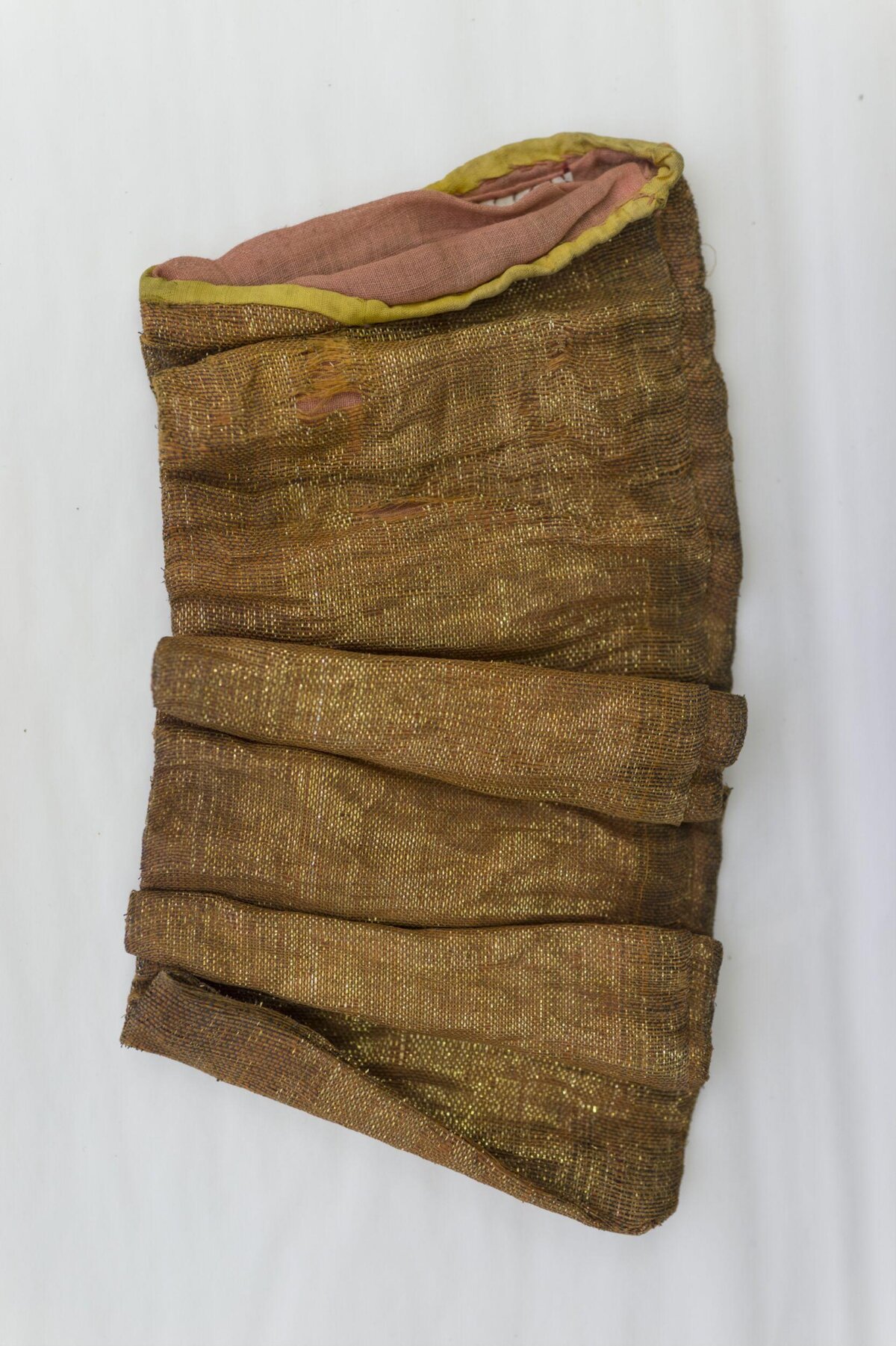 Antique Folded Gold Woven Textile