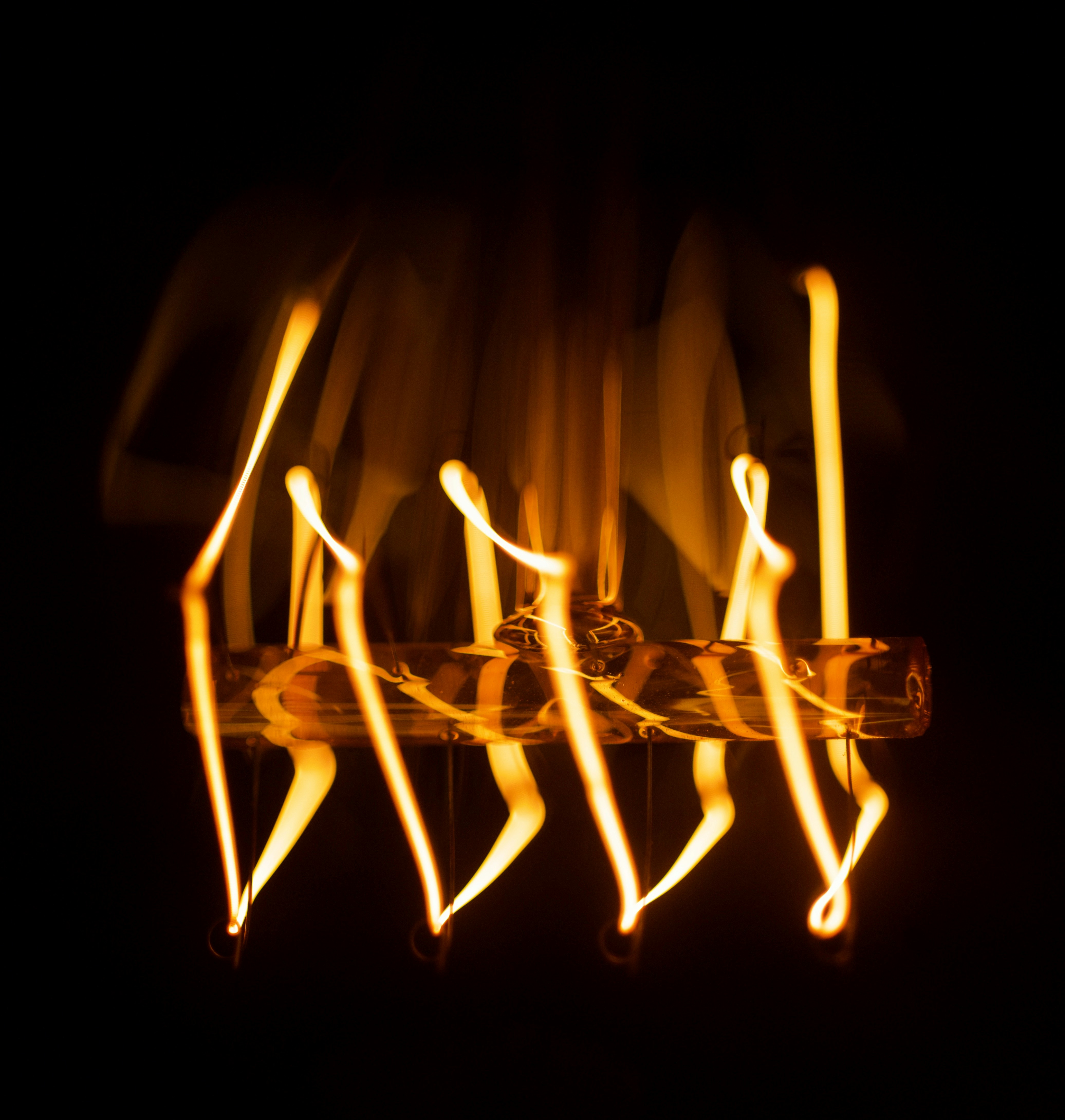 Glowing Incandescent Bulb Filament