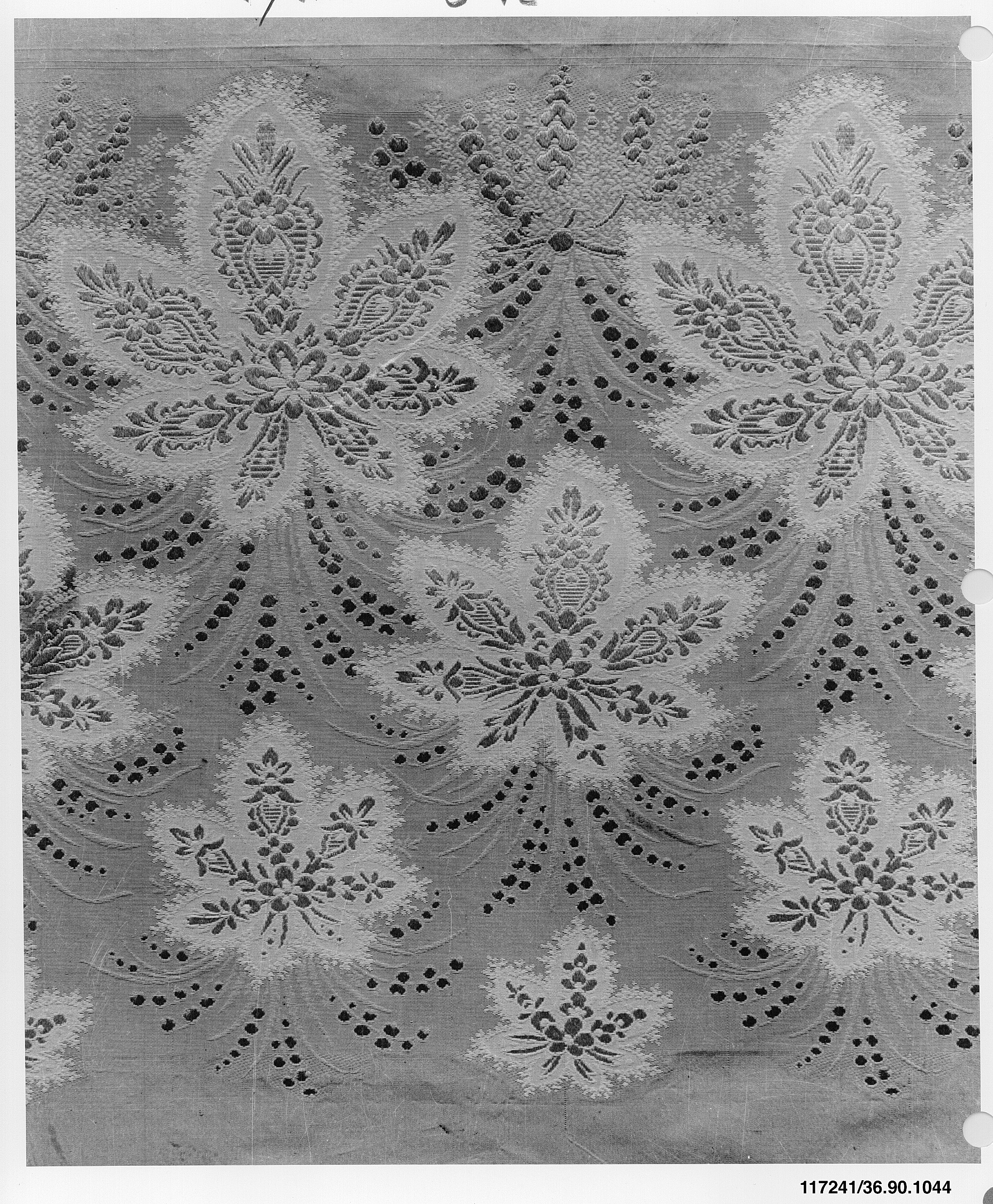 Floral Patterned Textile Fragment