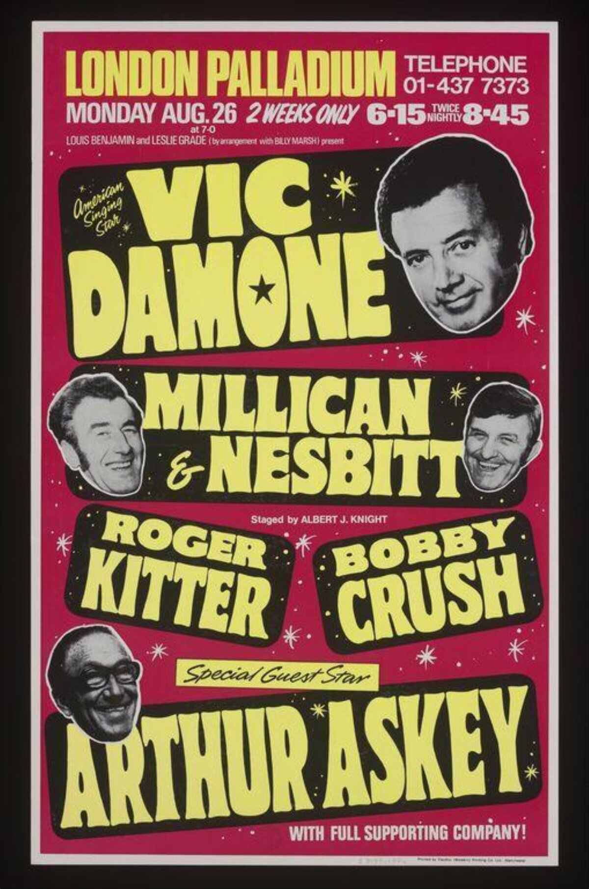 Vintage London Palladium Show Poster