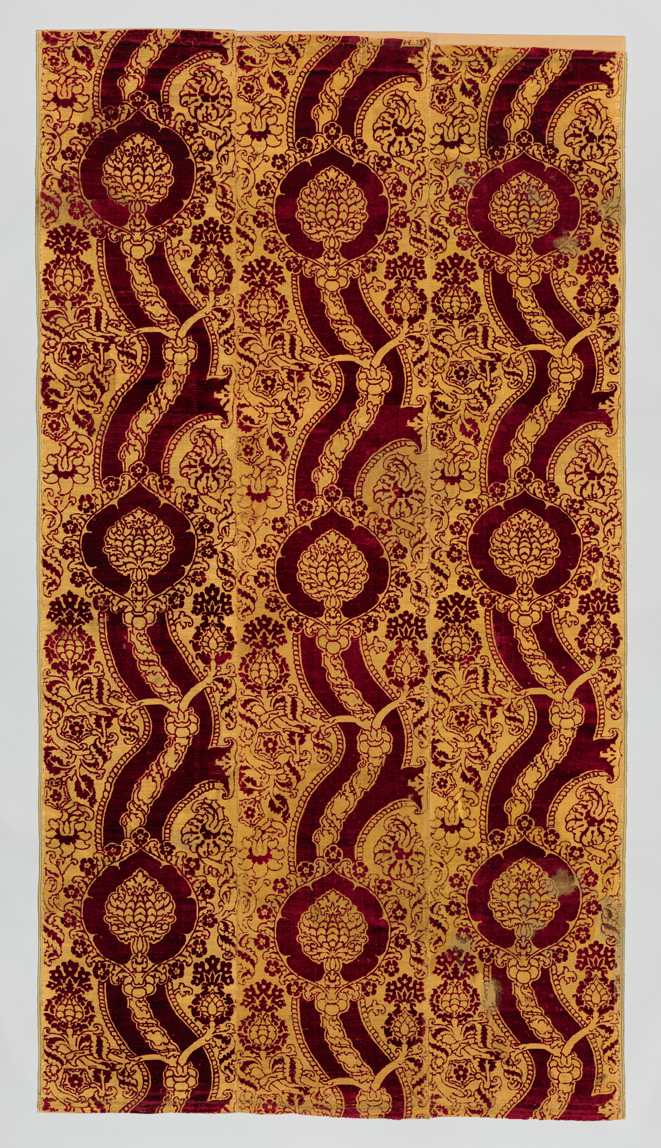 Ornate Vintage Velvet Brocade Textile