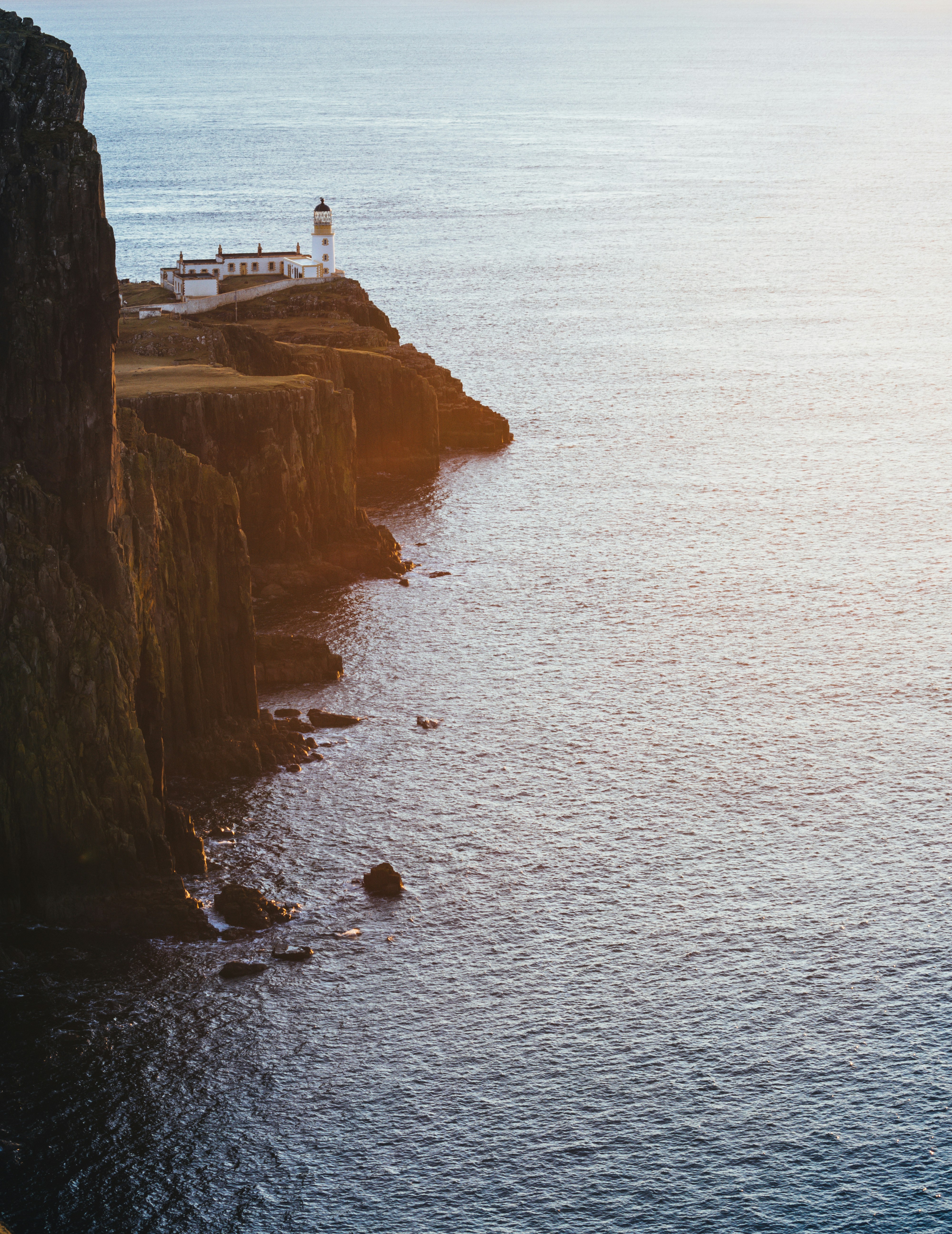 Cliffside Lighthouse by the Sea