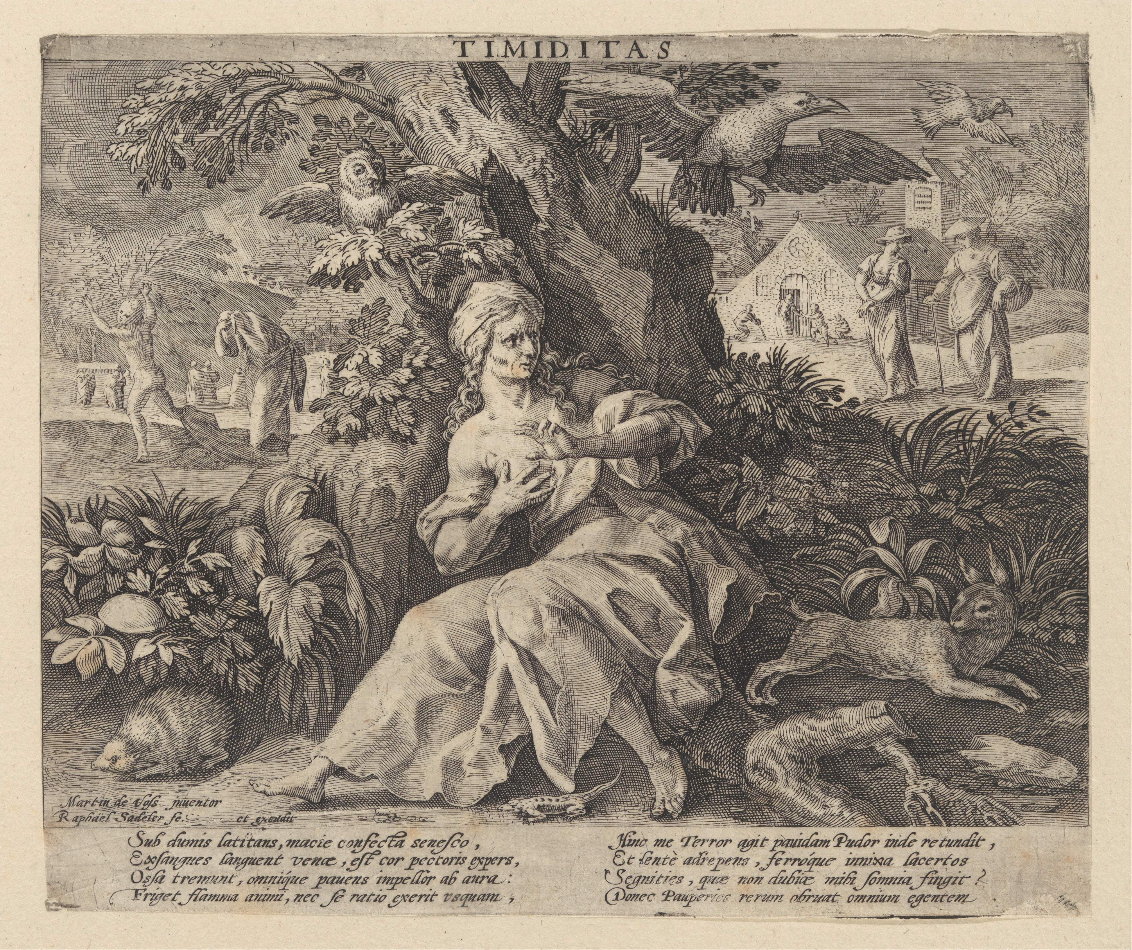 Allegory of Timidity Engraving