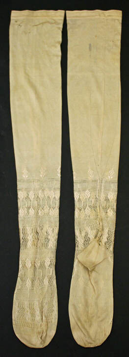 Pair of Vintage Embroidered Stockings