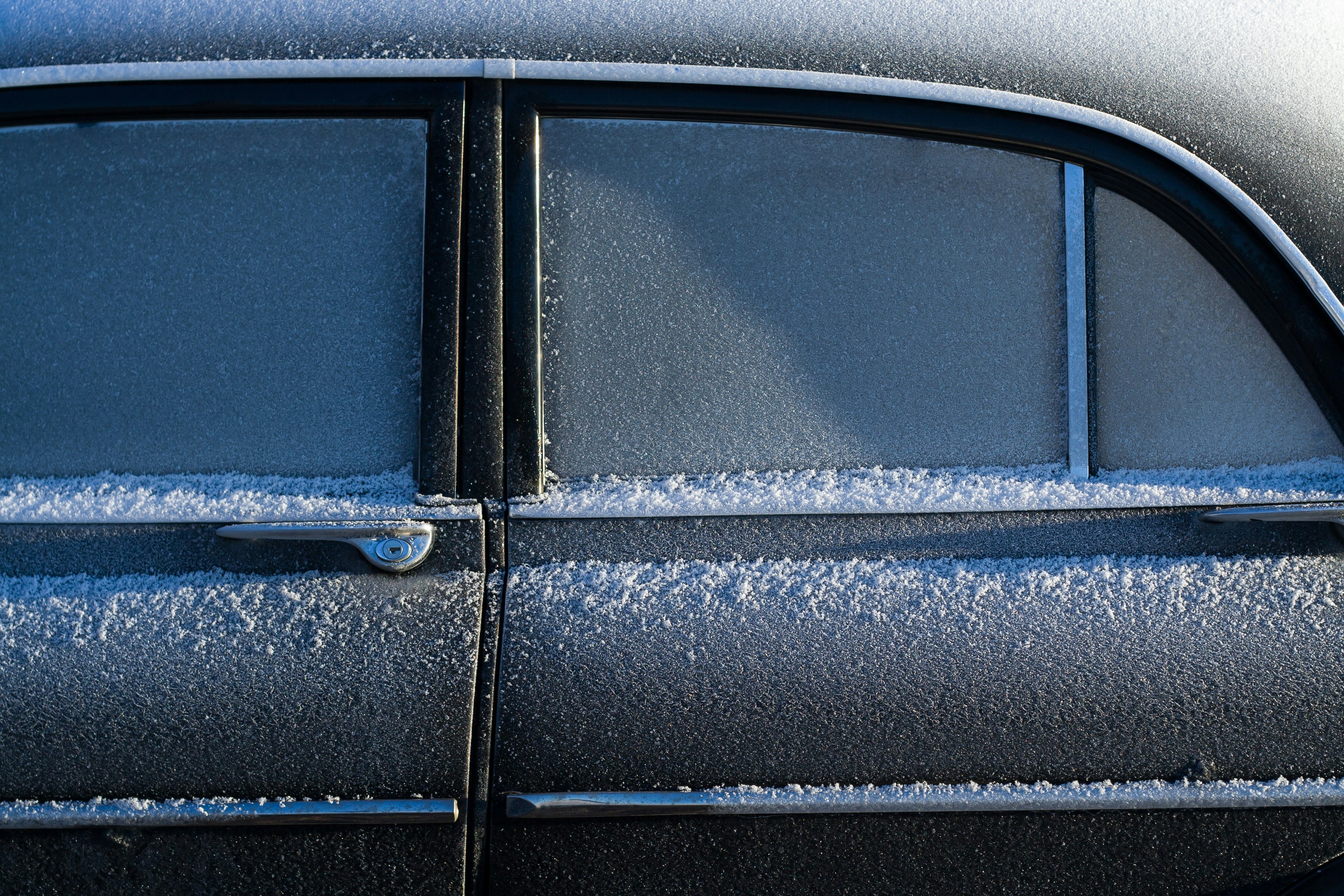Frost-covered Car Side