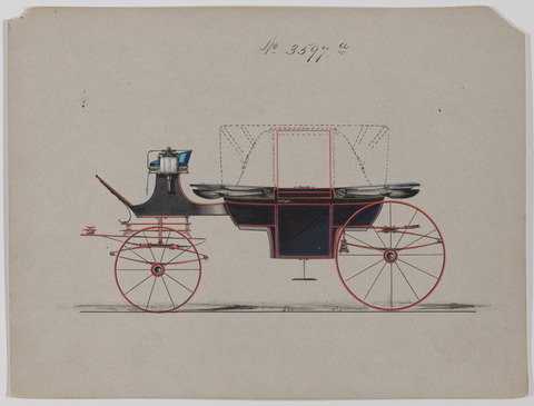 Vintage Horse Carriage Design Drawing