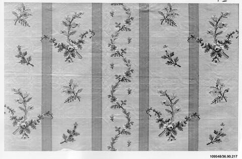 Antique Floral Striped Textile