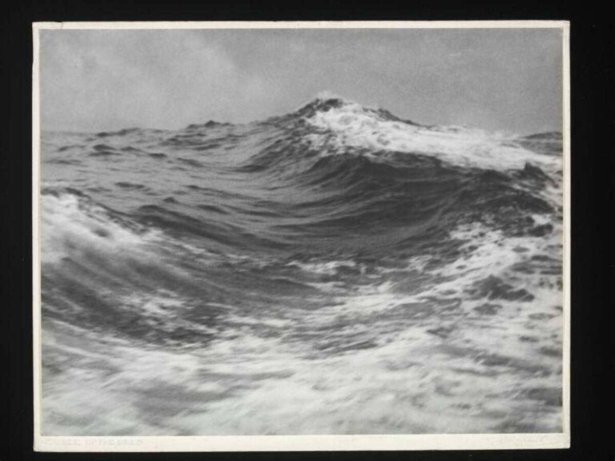 Black and White Giant Ocean Wave