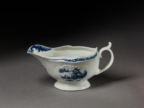 Blue and White Porcelain Sauce Boat