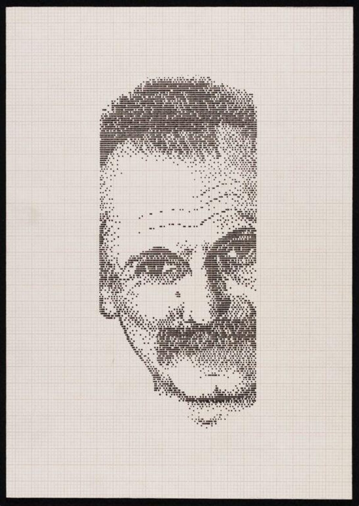 Dot Grid Portrait of a Man