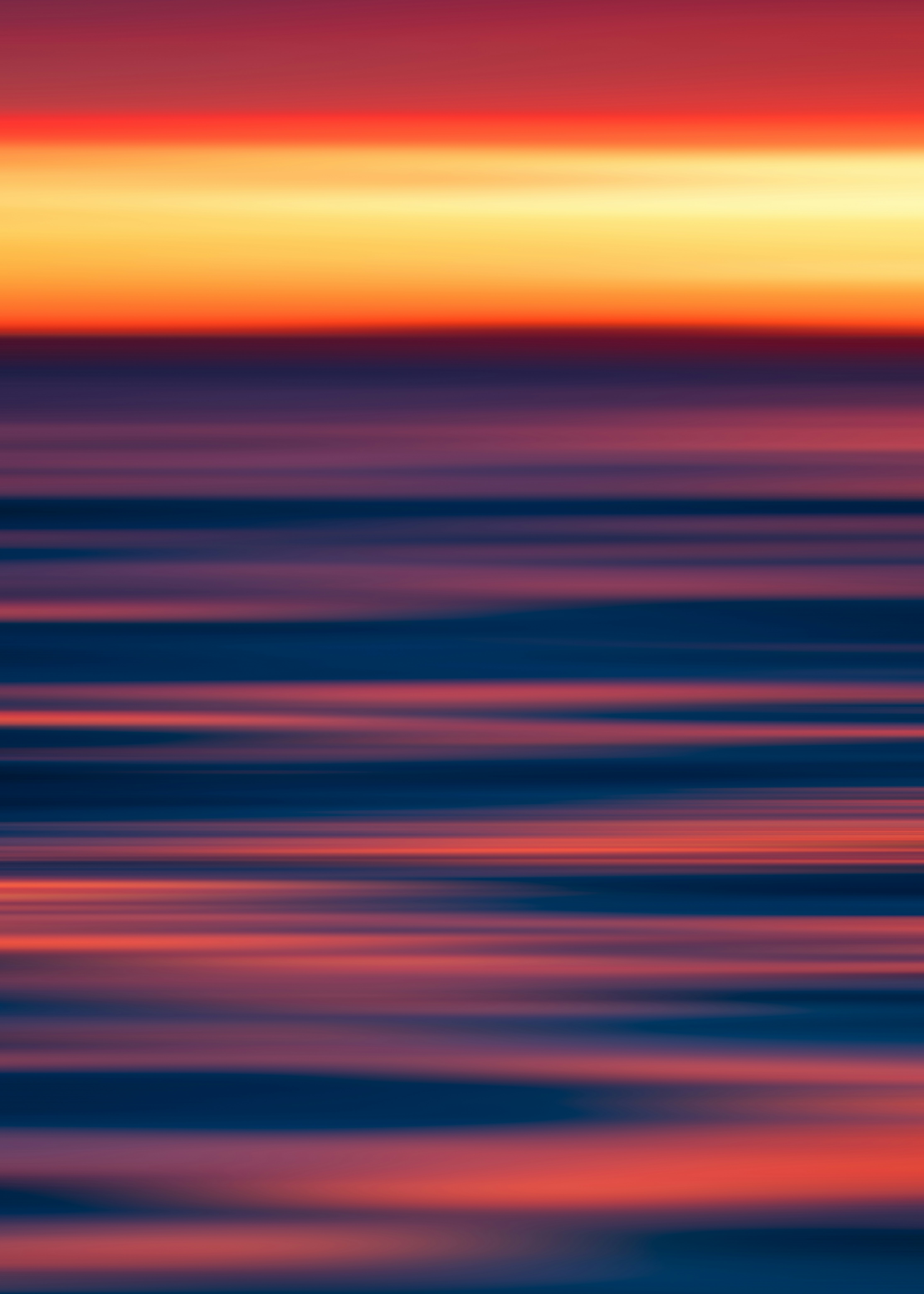 Blurred Sunset Over Sea