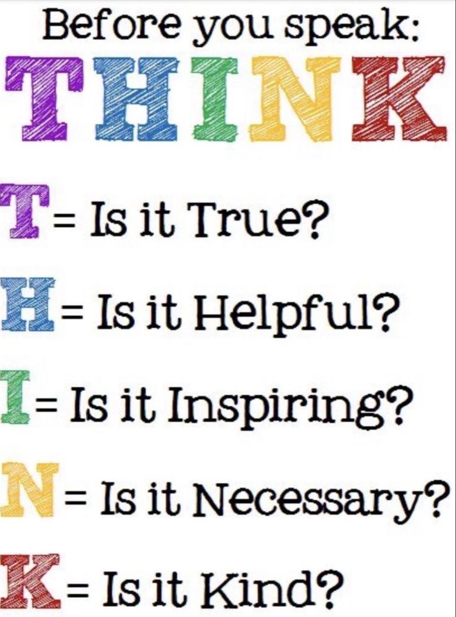THINK Before You Speak Reminder