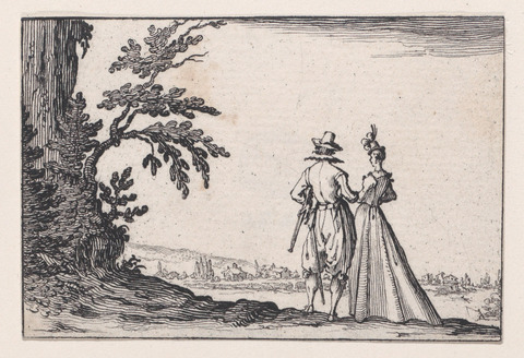 Couple Viewing River Valley Landscape