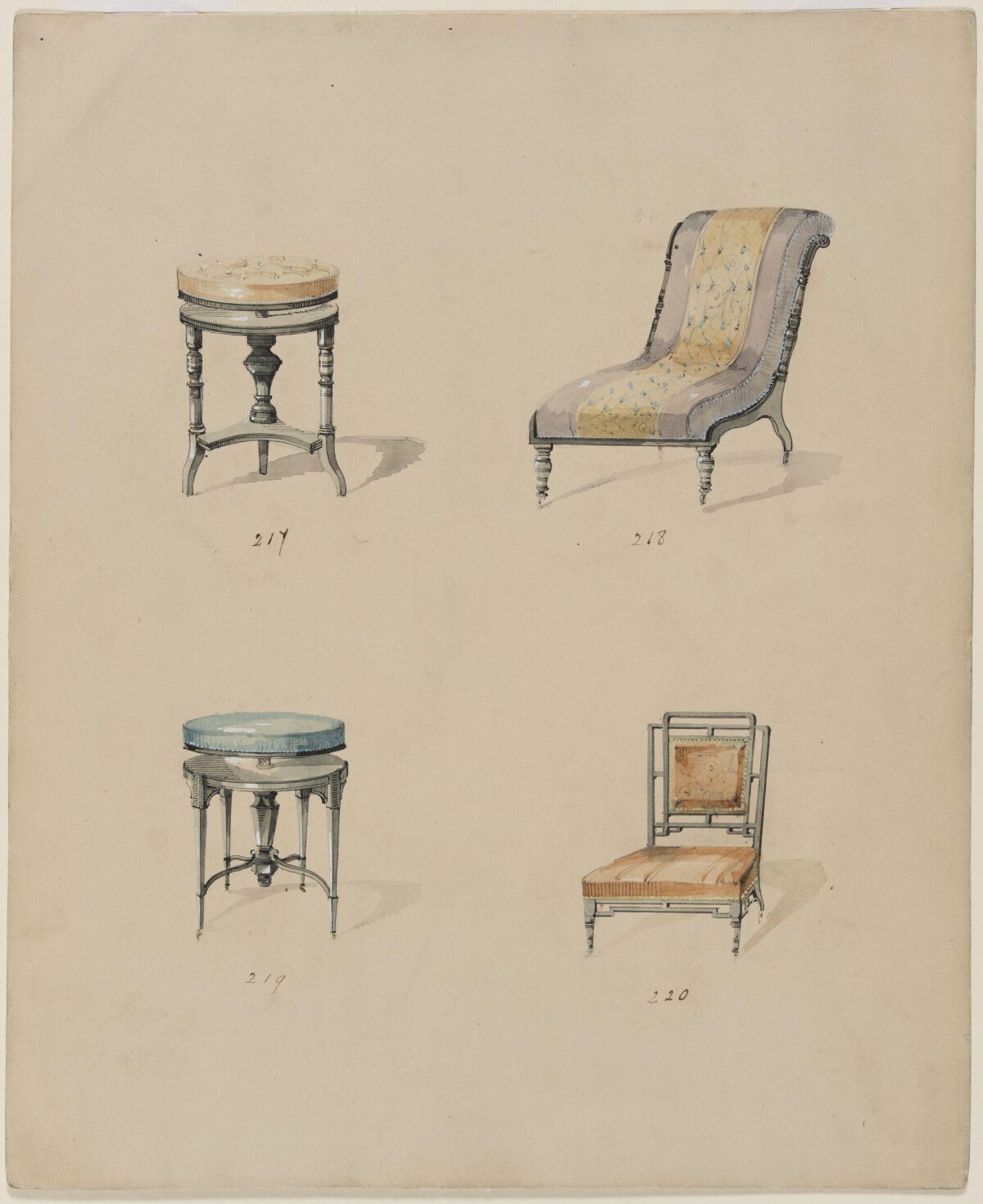 Four Seating Furniture Design Sketches