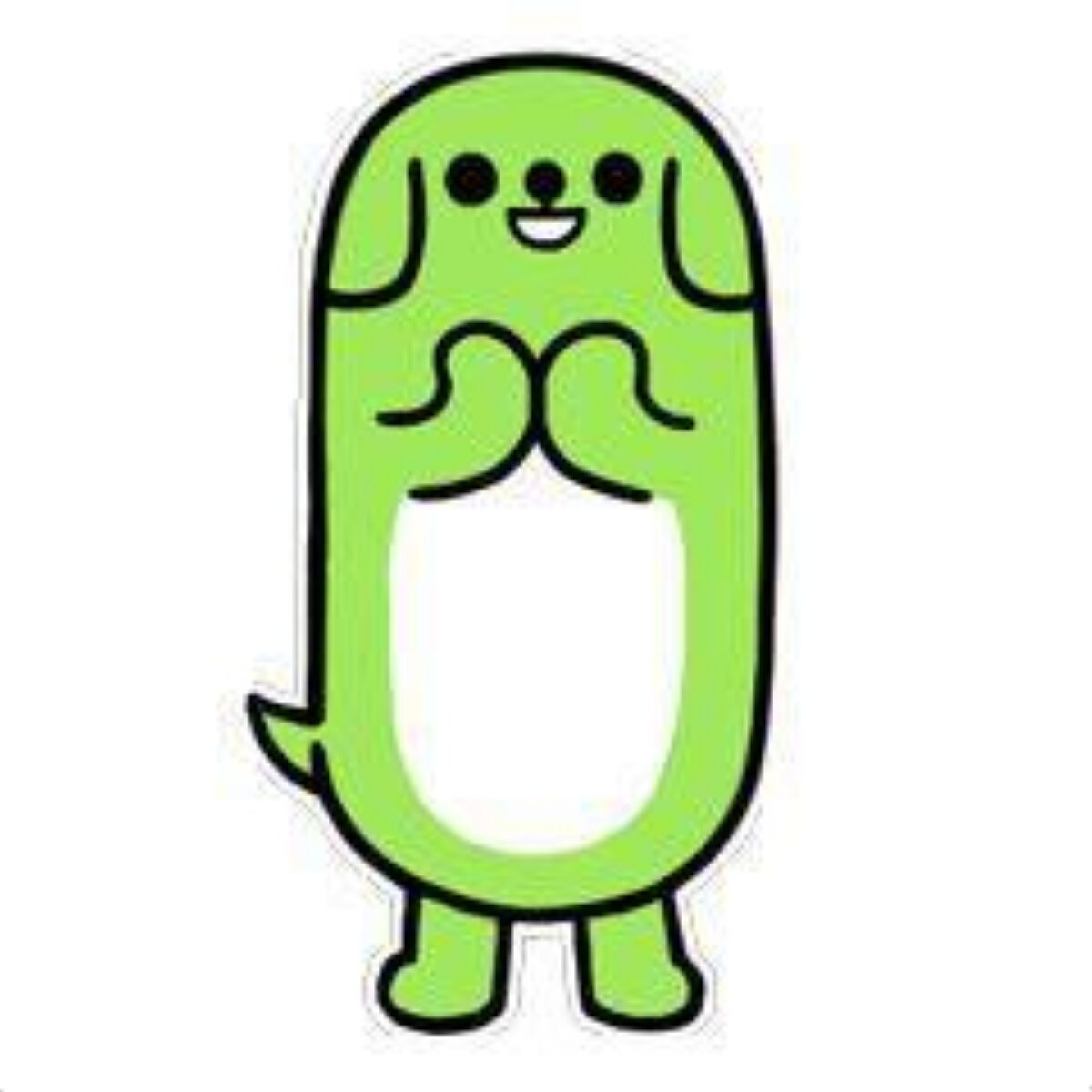 Cartoon Dog Shaped Like Letter O