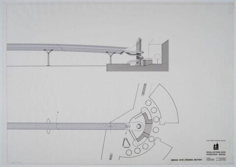 Royal Victoria Dock Pedestrian Bridge Drawing