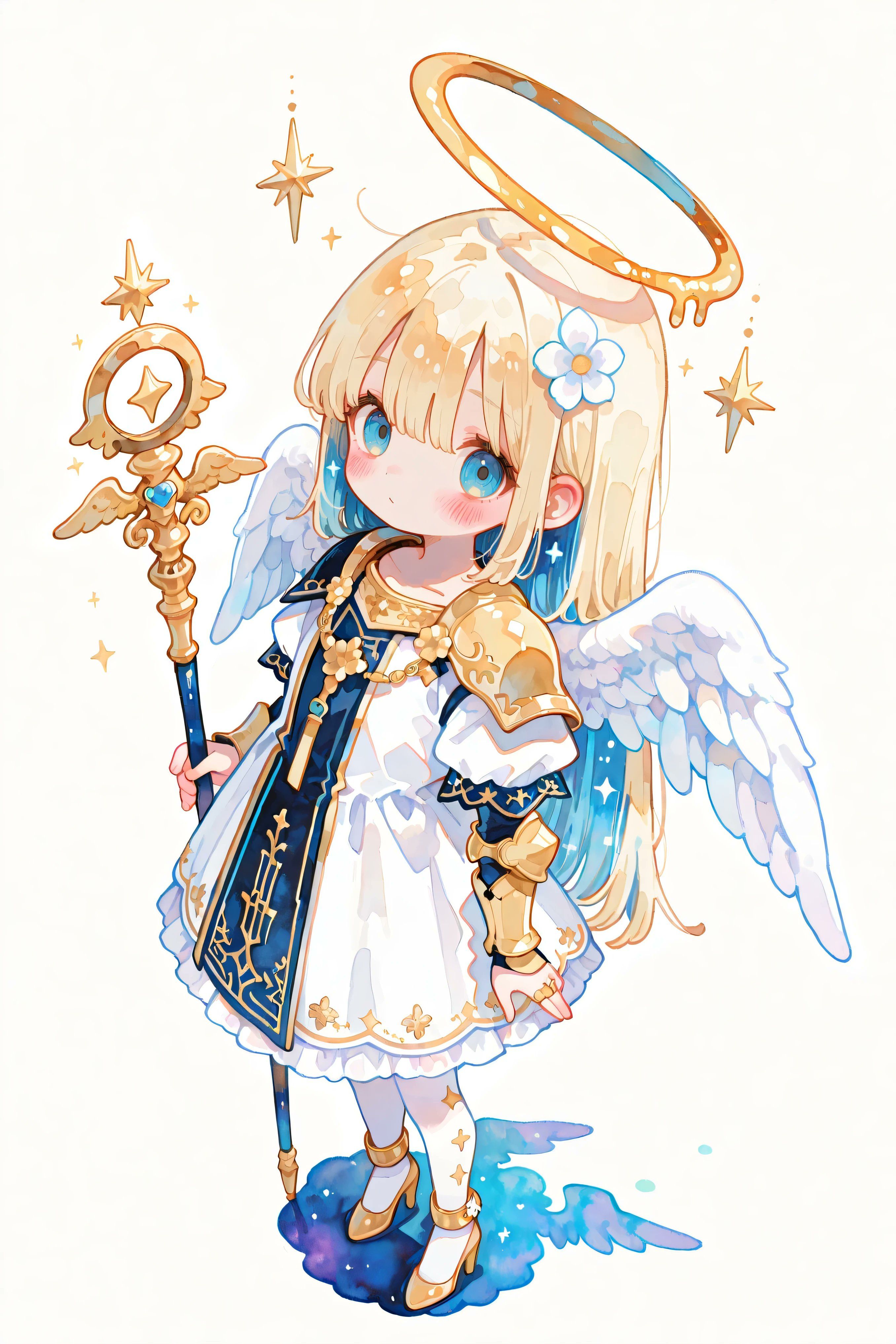 Chibi Angel Cleric Anime Character
