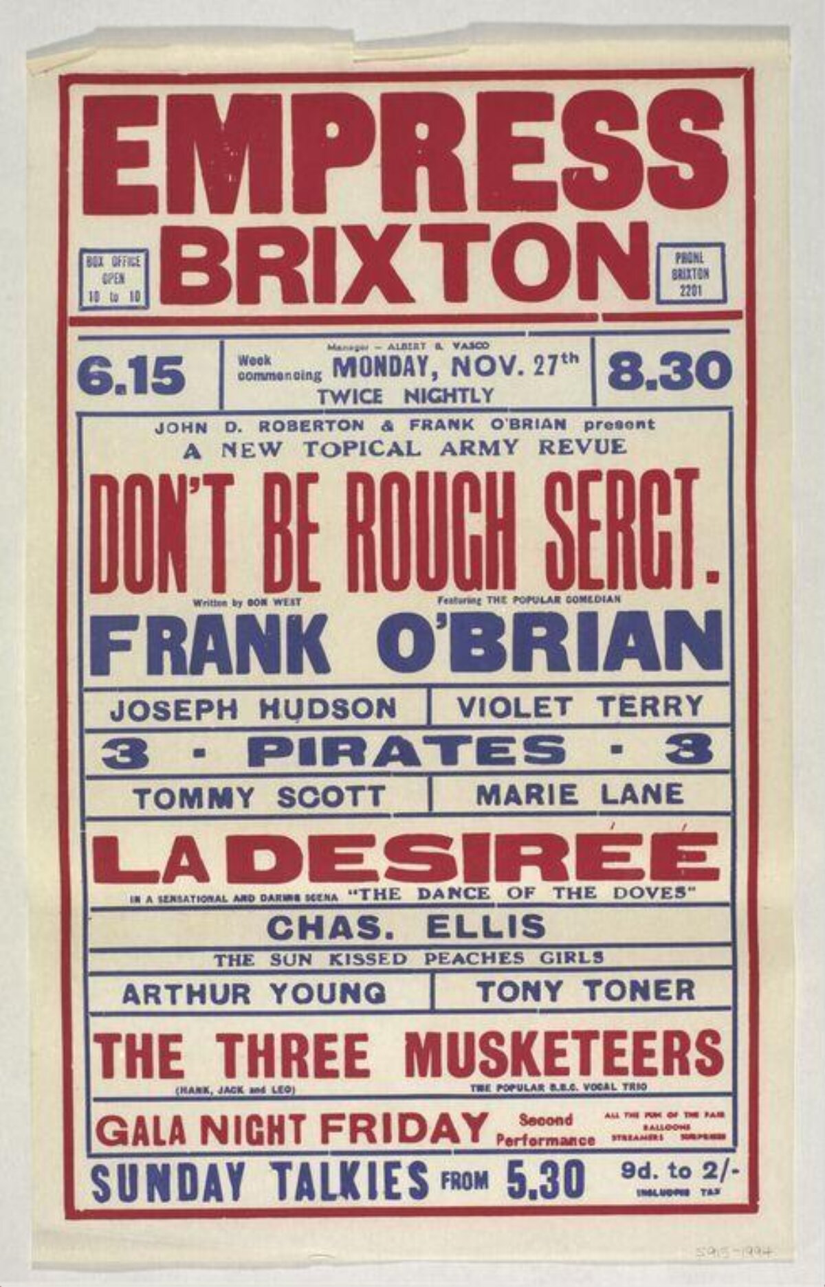 Vintage Empress Brixton Theatre Poster