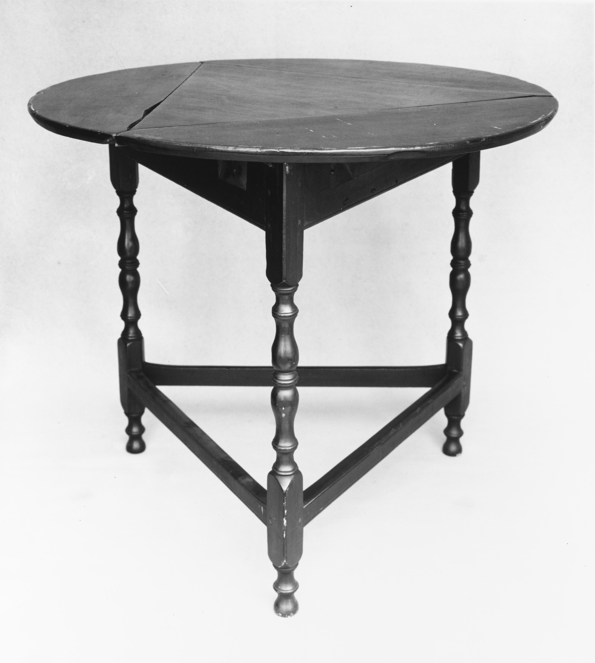 Antique Dark Wooden Folding Table