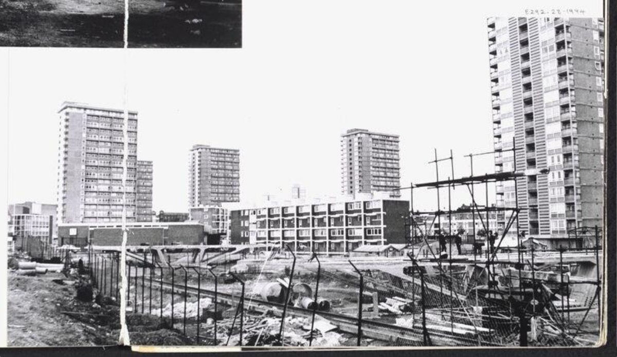 Urban High-rise Housing Construction Site — City