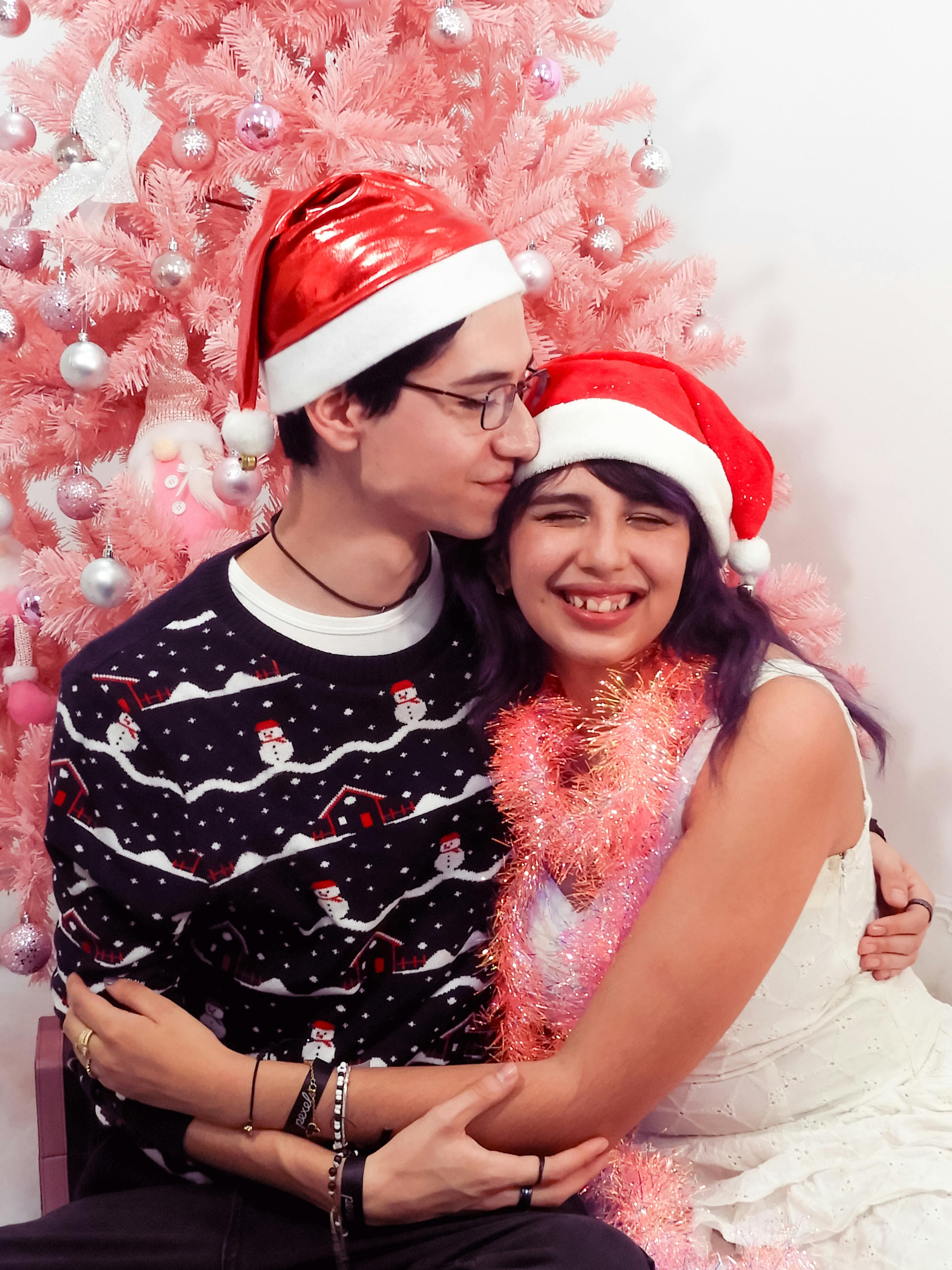 Happy Couple Christmas Portrait