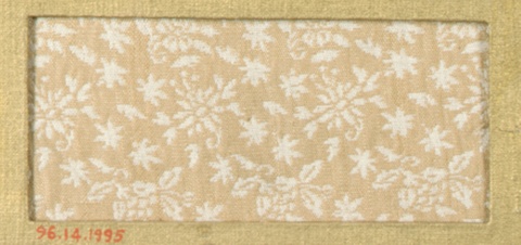 Framed Floral Pattern Textile Swatch