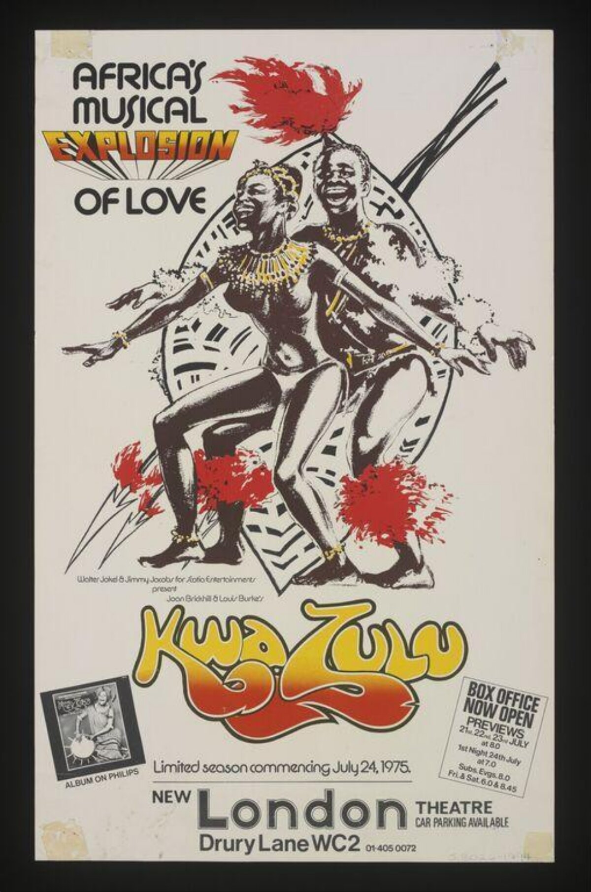 1975 Kwa Zulu Musical Theatre Poster