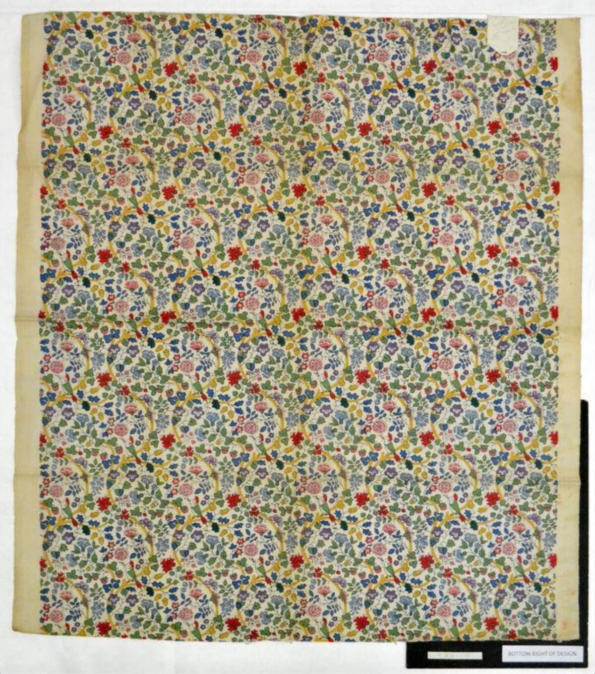 Vintage Floral Textile Design Sample