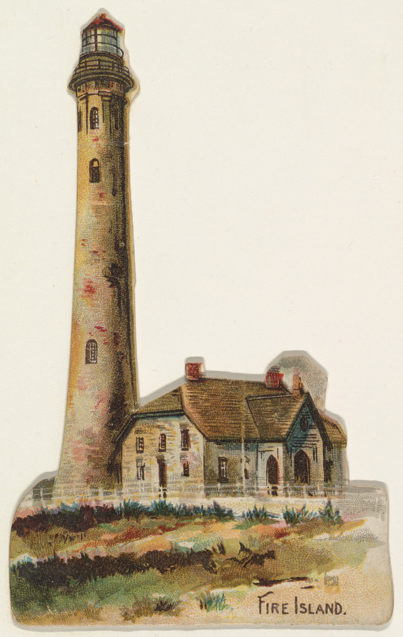 Vintage Fire Island Lighthouse Illustration
