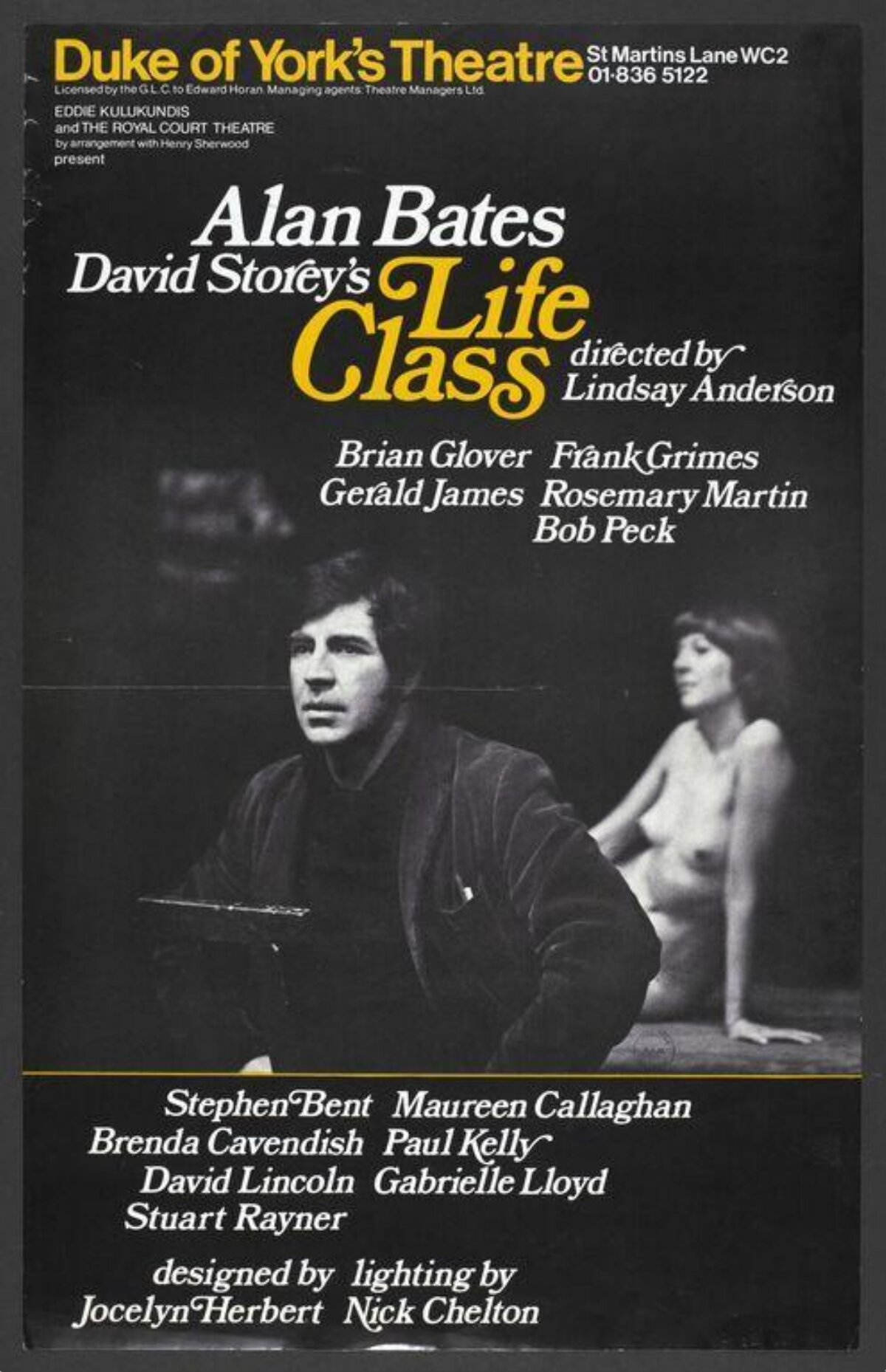 Life Class Theatre Play Poster