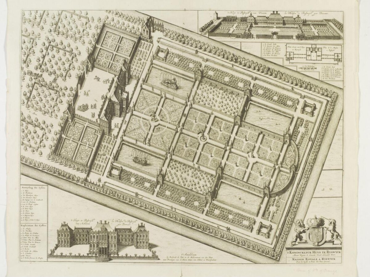 Antique Plan of Ryswick Royal Palace