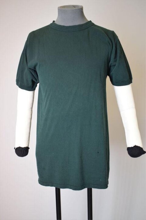 Plain Dark Green T-shirt on Mannequin