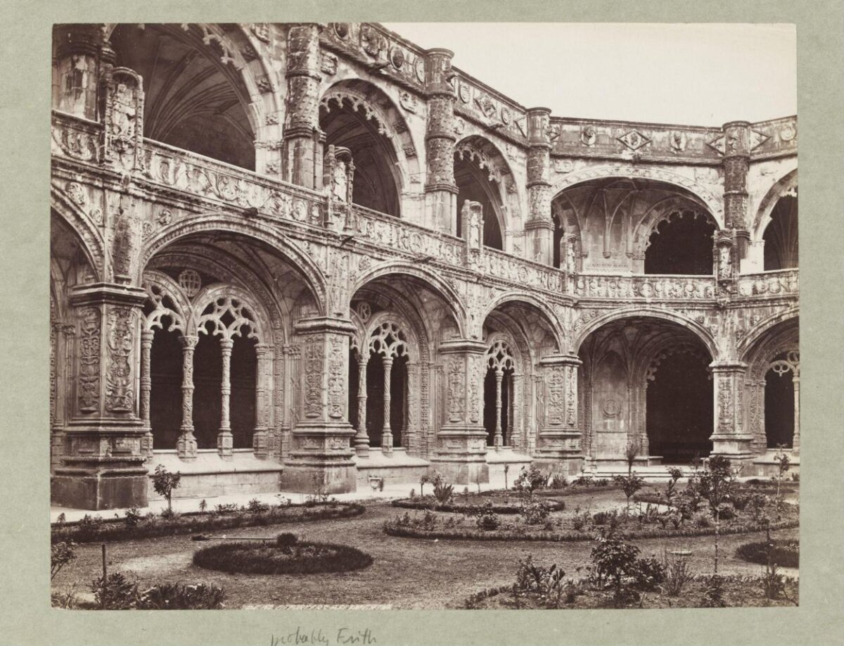 Vintage Photo of Cloister Courtyard