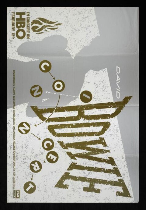David Bowie Concert Promotional Poster